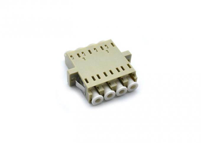 4 Core LC Quad Adapter For TFFH , Free Samples Beige Fiber Optic Connectors