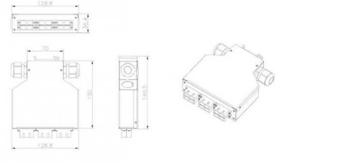 DIN Rail Fiber Optic Distribution Box 12 Fibers Inside Wall Mounted Cabinets