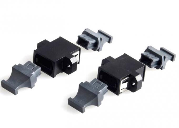 MPO MTP Flange Fiber Optic Adapter Black Bare Fiber Adapter APC Polished