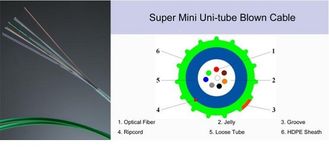 China PE Sheath 12 Core Optical Fiber Cable Air Blow Super Mini Fiber Optic Cable supplier