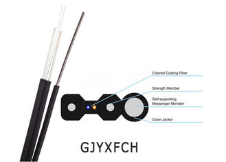 China 4 Core Optical Fiber Cable Self - Supporting Black / White LSZH Sheath For FTTH supplier