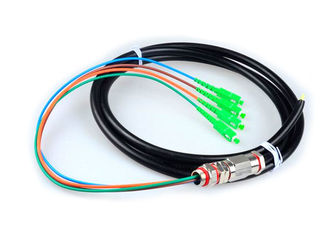 China 4 Core SC Fiber Optic Pigtail Cables Rodent Resistant Waterproof With Black Jacket supplier