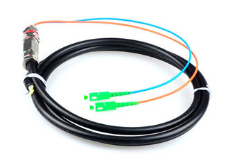 China 5M Waterproof SC / APC Pigtail , G652D 2 Core Single Mode Fiber Optic Cable supplier
