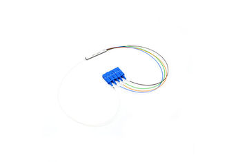 China High Reliability Fiber Optic PLC Splitter 1 x 4 Mini Type With SC UPC Connector supplier