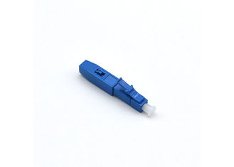 China LC UPC Fiber Optic Fast Connector Pre - Embedded Blue For 0.9mm Tight Buffer Cable supplier