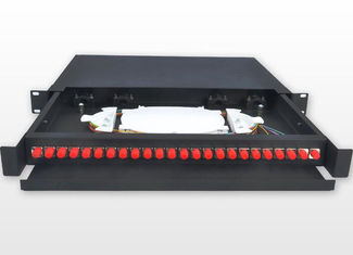 China 19 Inch FC 1U Fiber Optic Rack Mount Patch Panels 450 * 277 * 45mm For Network supplier