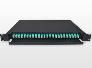 China Metal Frame 1U 24 Port Patch Panel , Multimode 48 Core Optical Patch Panel supplier