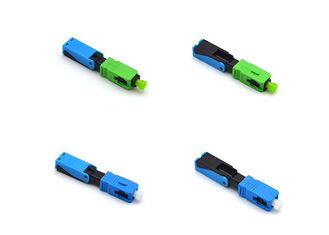 China Green Fiber Optic Fast Connector 52mm Fiber Optic SC Connector For 2 X 3mm Drop Cables supplier