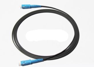 China 200m Outdoor Fiber Optic Patch Cord SC Flat FTTH Drop Cable With Messager supplier