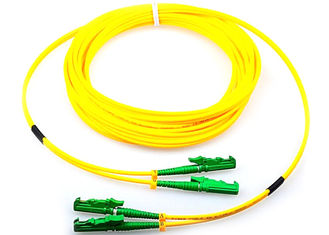 China Single Mode Fiber Optic Patch Cord Duplex G652D 9 / 125 Yellow With E2000 Connector supplier