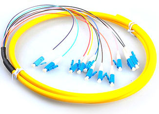 China LC / UPC Fiber Optic Jumper Cables , G657A Yellow Simplex Fiber Patch Cord supplier