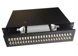 China Steel Sc Fiber Optic Joint Box , 48 Port Fiber Patch Panel Drawer Type supplier