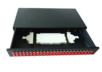 China 19&quot; ODF Fiber Optic Joint Box , sliding fiber optic patch panel 48 port with FC adapter supplier