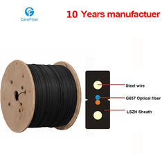 China One Core Indoor Drop Cable Bow-type GJXH Steel Wire Optical Fiber Cable supplier