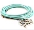 China 3 Meters Fiber Optic Pigtails Aqua OM2 / OM3 FC 12 Jacketed MM5010Gb For FTTH factory