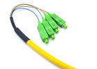 China G657A1 SC / APC Pigtail Simplex , Yellow 4 Core Single Mode Fiber Optic Cable factory