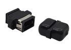 China MTP Simplex Optical Cable Adapter Black 12 / 24 Core Flange Coupling Adapter company