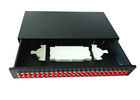 China 19&quot; ODF Fiber Optic Joint Box , sliding fiber optic patch panel 48 port with FC adapter company