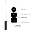 FTTH Fiber Optic Drop Cable , GJYXCH Outdoor Optical Fiber Cable Black Color