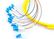 LC / UPC Fiber Optic Jumper Cables , G657A Yellow Simplex Fiber Patch Cord supplier